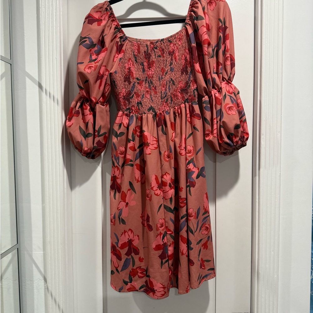 Floral Puff Sleeve Dress